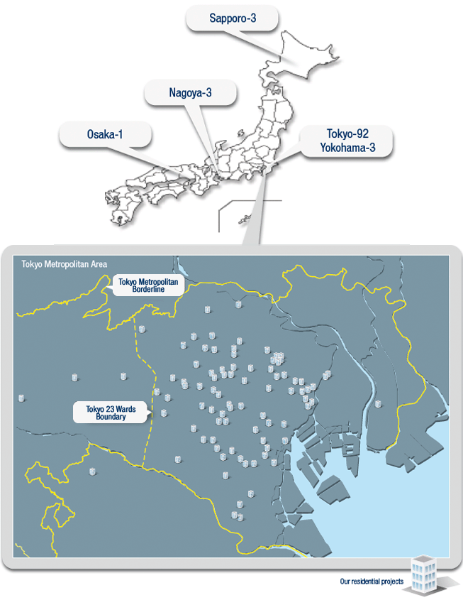 Location of Residential Projects under Management